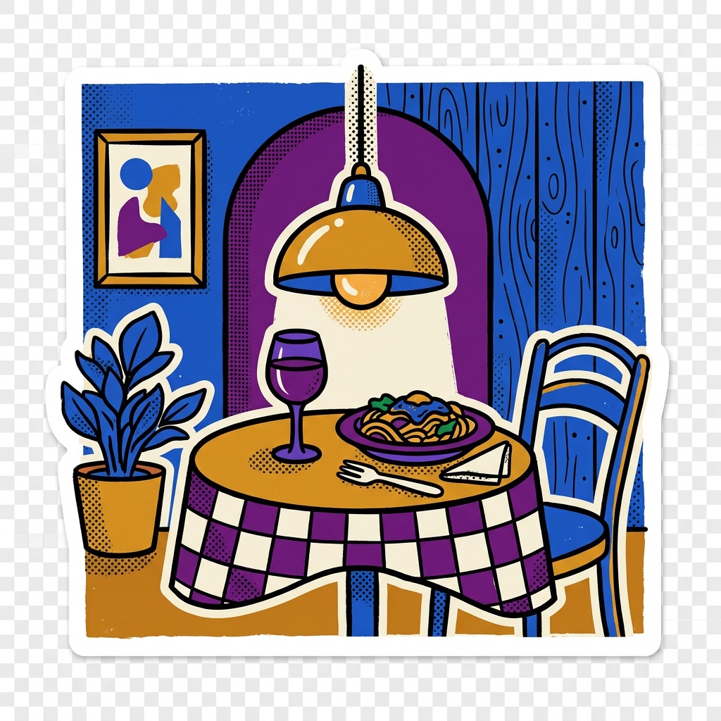 Illustration representing a restaurant landing page